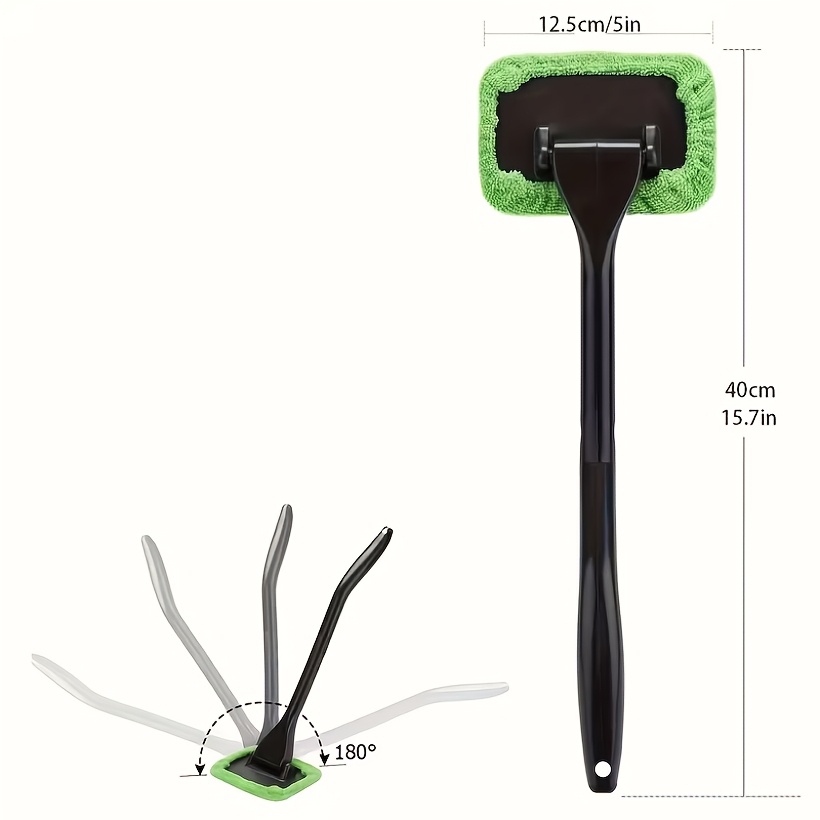 6pcs Windshield Cleaning Tools Set with Reusable Cloth Pads