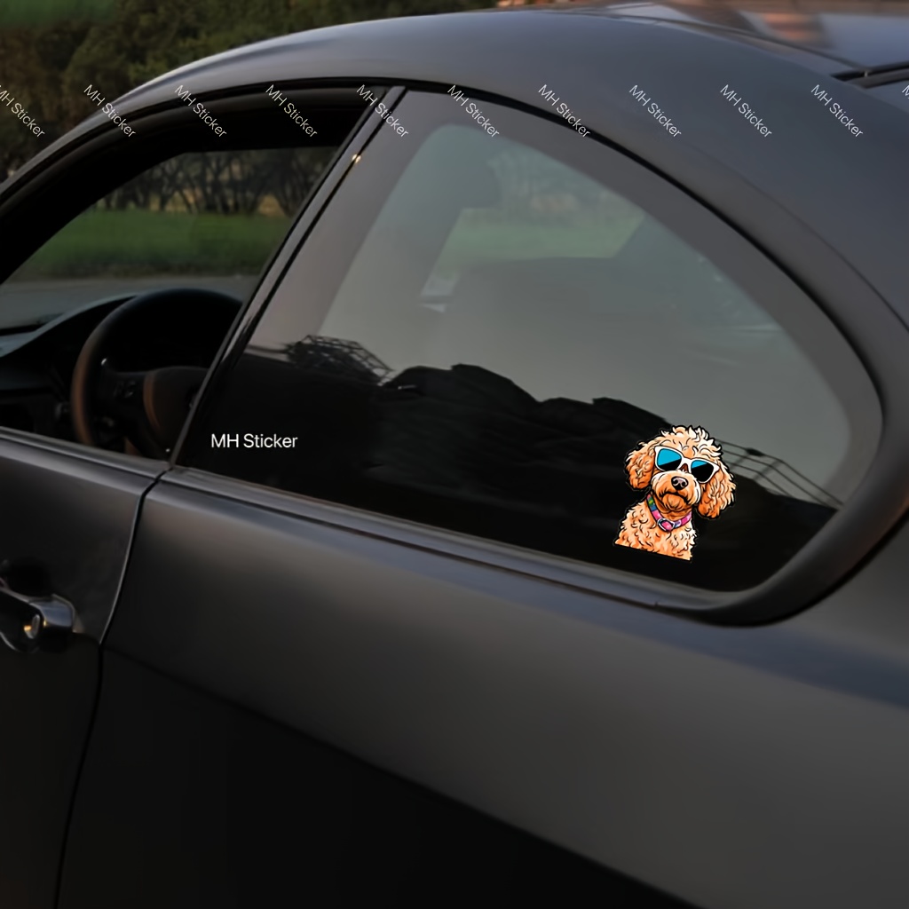 

1pc Cartoon Cockapoo Dog Vinyl Decal Sticker For Car, Truck, Bumper, Laptop, Walls, Windows – Matte Finish, Single Use Irregular Shape Vinyl Sticker With Plastic Surface Recommendation