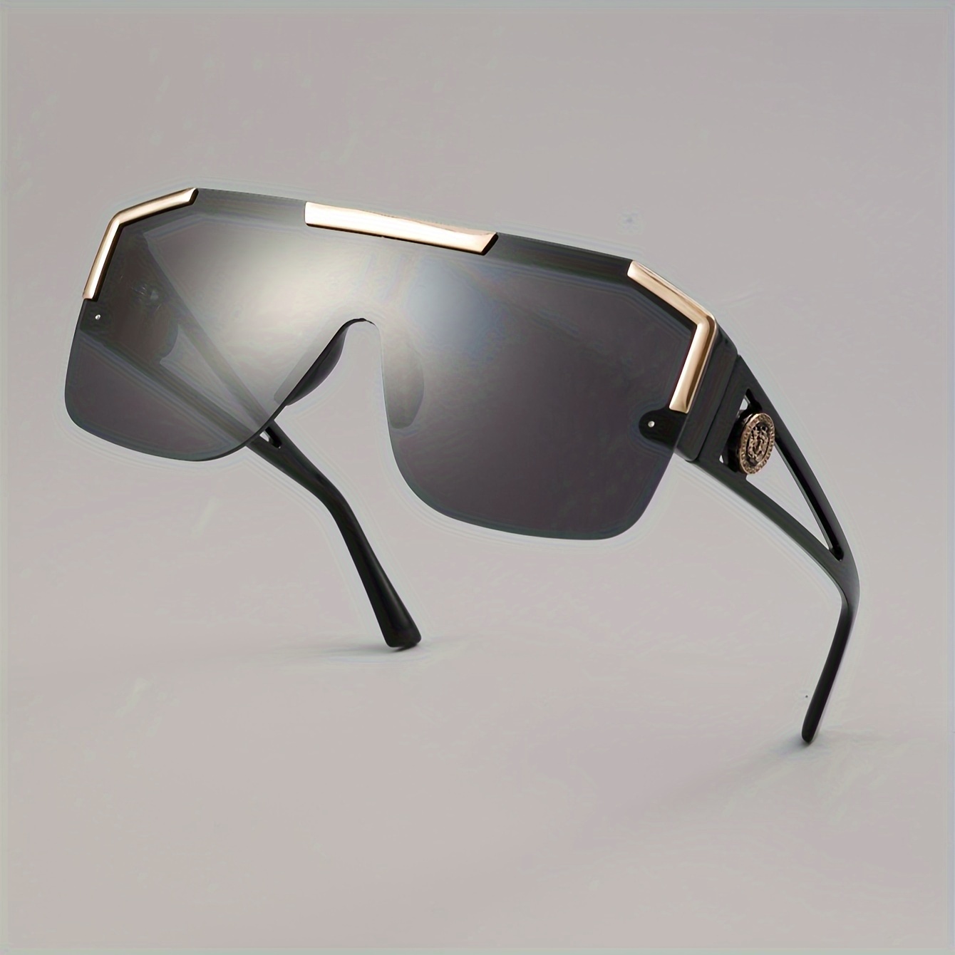 

Fashionable Trend Integrated Hollow Design Glasses, Frameless One-piece Style For Men And Women