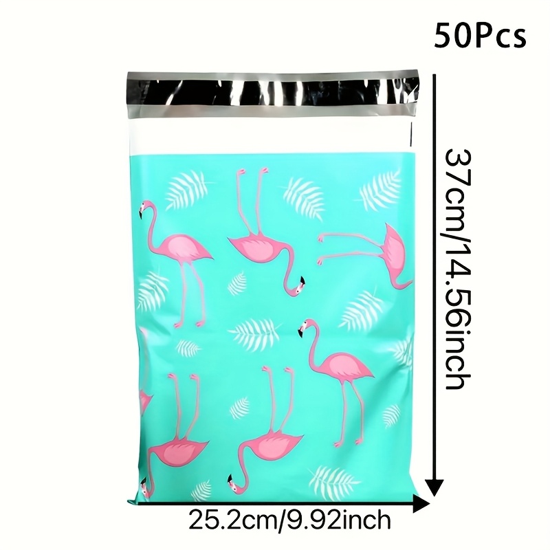 E-shop 50 Stück Flamingo Poly-Mailer-Versandtaschen 10x13 Zoll - Selbstklebende Versandtaschen, Kleidungstransporttaschen,