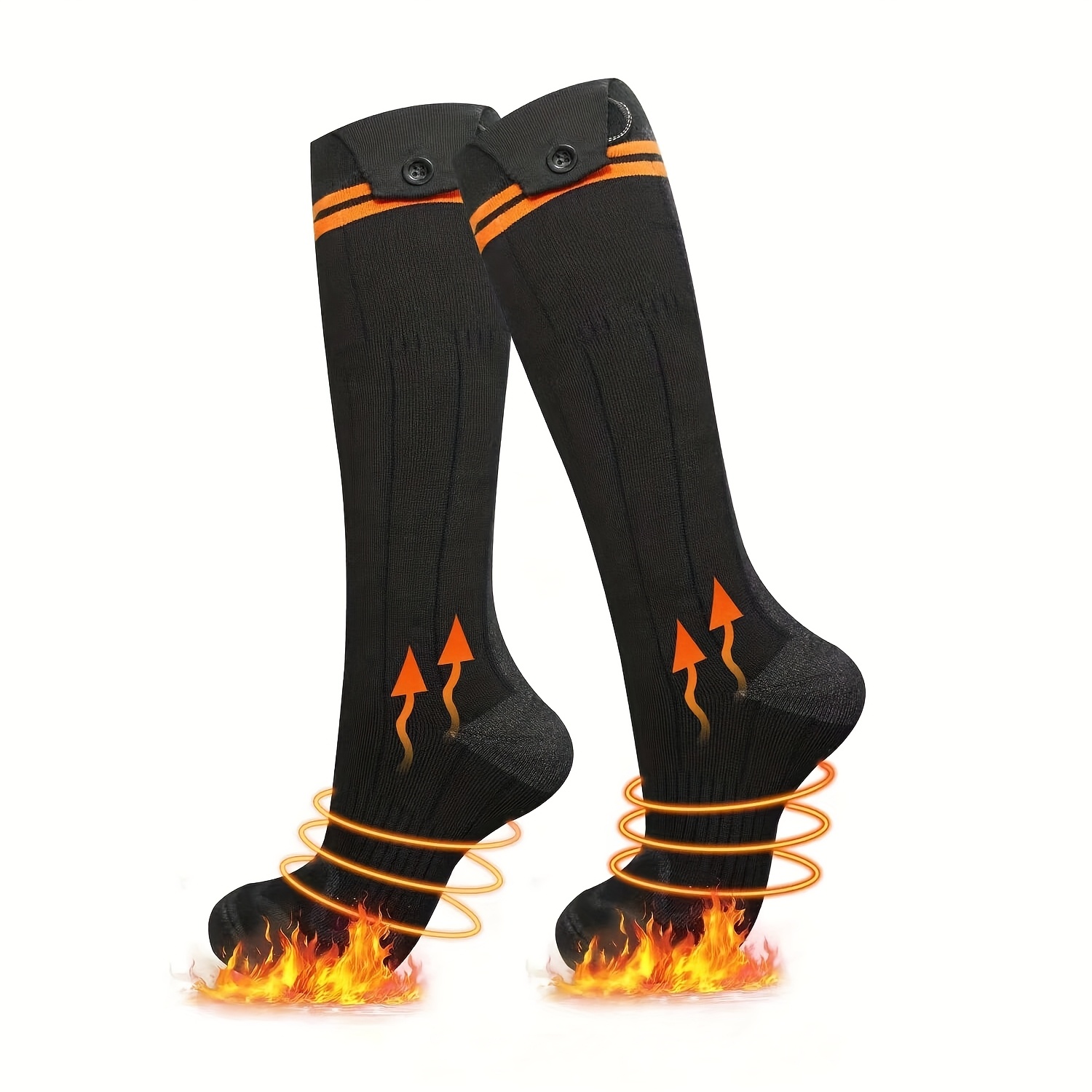 TEMU Artifice d'extérieur ! Chaussettes chauffantes électriques lavables 5000mAh, support de batterie à 4 niveaux, un bon pour le camping, , la