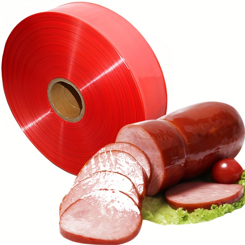 

Siscci High-temperature Resistant Plastic Sausage Casing - 1/5/10 Meters, 55mm Diameter, Food-safe Sausage Making Skin, Meat Preservation Film For Sausage And Ham, Kitchen Storage & Organization Tool