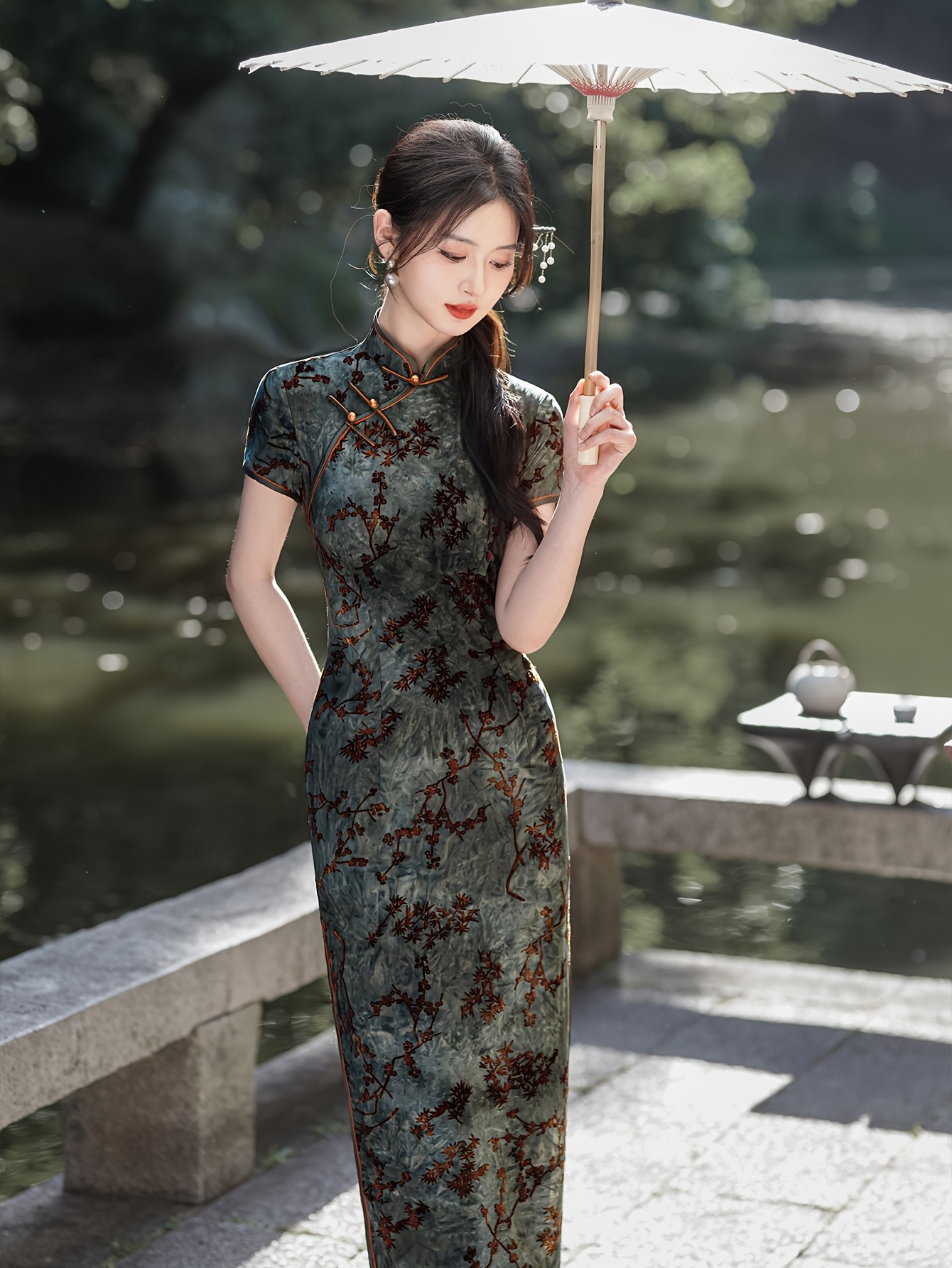 スーツ・フォーマル・ドレス TACHINO CHIE linen silk CHINA DRESS linen silk CHINA DRESS | tachinochie