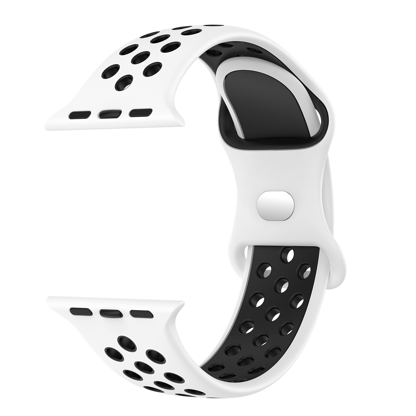 TEMU Correa deportiva de dos compatible con Apple Watch Ultra 2/SE/Serie 9/8/7/6/5/4/3/2/1, correa de repuesto de silicona con cierre, muñequera