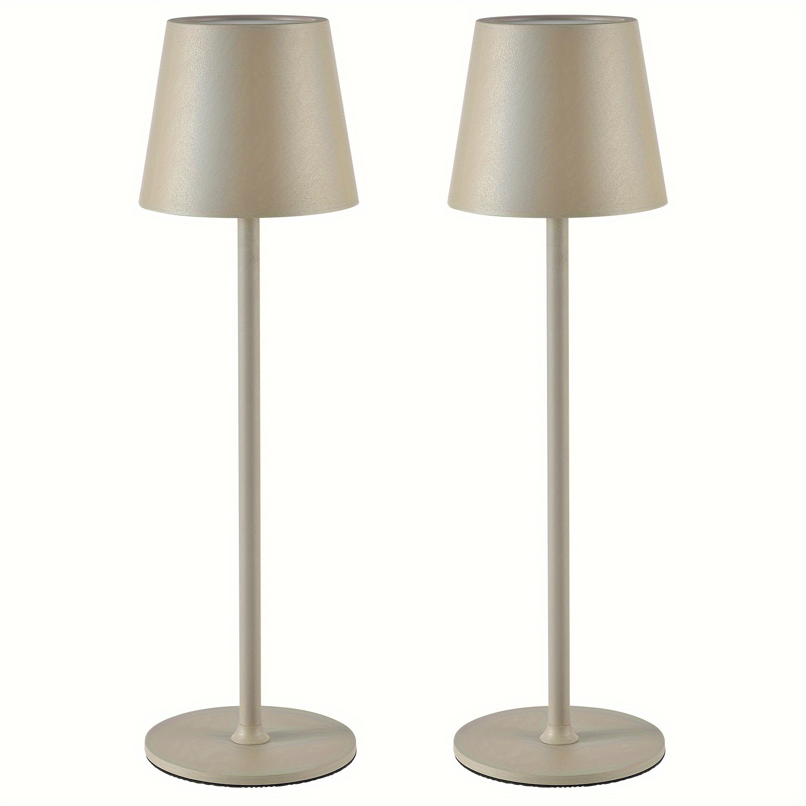 TEMU 2 Lampes de Table Fil | Rechargeables, Tactile, 3 Températures de Couleur, Dimmable , Lampe LED Portable Fil, Fonctionne sur Batterie, Embout en