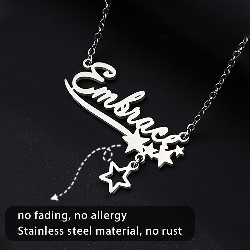 Custom 18K Gold-Plated Star Pendant Necklace for Couples