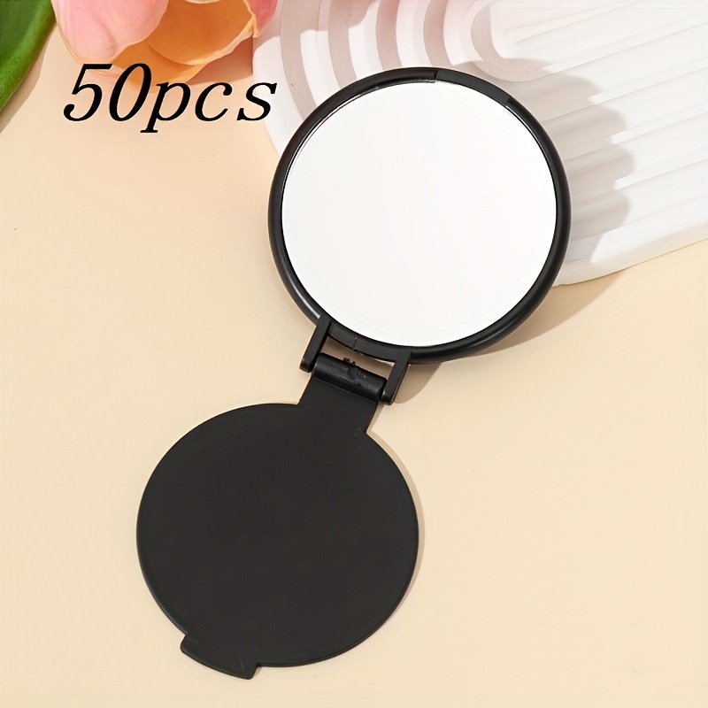 TEMU 50pcs Custom Mini Makeup Mirrors - Personalized Wedding Favors, , Party Favors - Portable Folding Vanity Mirrors With Custom Logo/text -