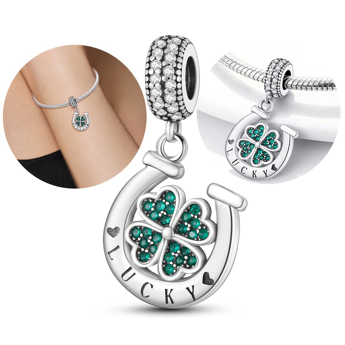 TEMU Kit fai da te per creazione di gioielli con ciondoli e ciondoline - Accessori a forma di placcati in per bracciali e collane, regalo Valentino