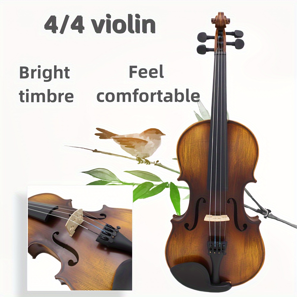 

Astonvilla Av-508 Antique Solid Wood Violin, Beginner To , Matte , 4/4 Size, Includes Case, Bow, Rosin, Strings, Cloth, Finger Rests