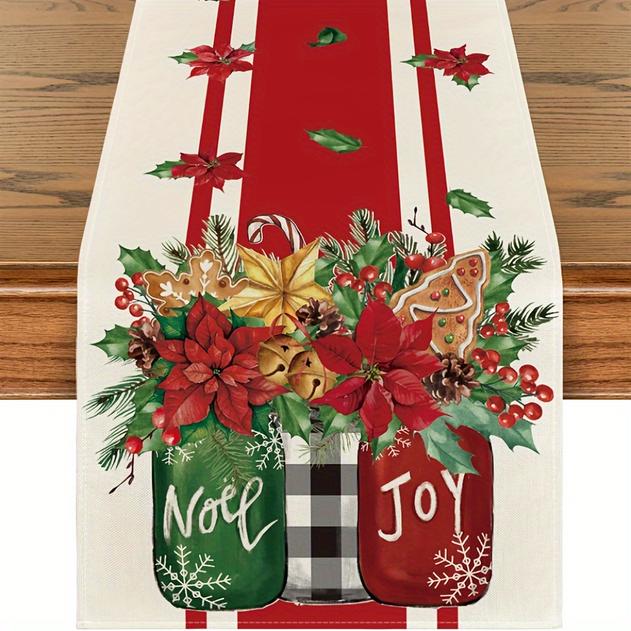 

Joy Christmas Table , Dining Table Decoration, Suitable For Decor 13 X 72