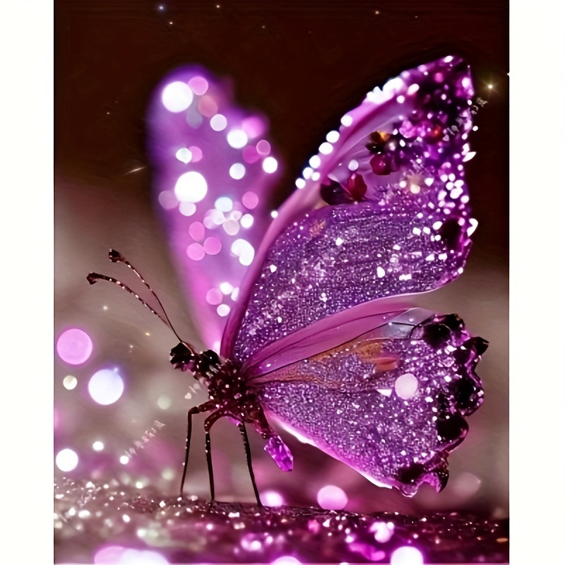 

5d Diy Artificial Diamond Art Painting Art Set Series Full Rhinestone Digital Painting Set Flying Butterfly Pattern For Adults Beginners Diy Diamond Art Painting Home Wall Decor