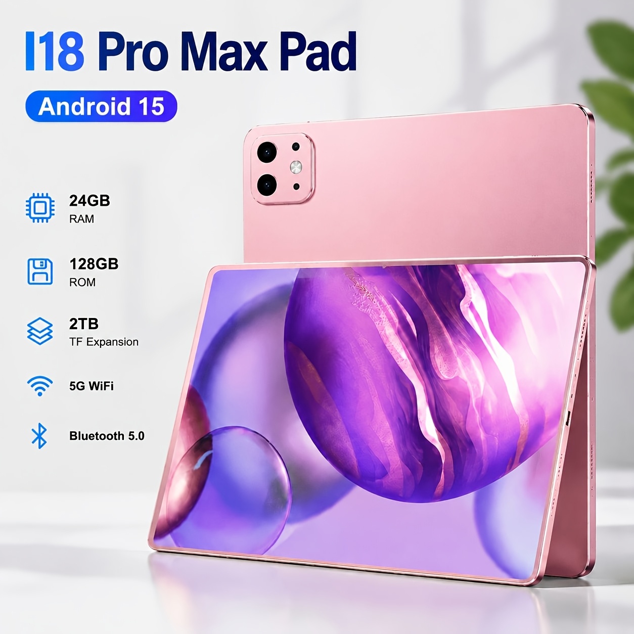 Image of 2026 10" Android15 2-in-1 Tablet Pro Max, 24+128gb(1tb Expand), Hd Cam Gps, Big Battery, Keyboard Case Included.holiday Gift.