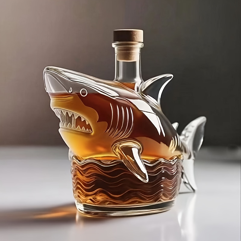 shark shaped wine   whiskey bottle suitable for home dining room and household ornamental display perfect gift idea birthday wedding outdoor party fathers day halloween christmas Product details 5