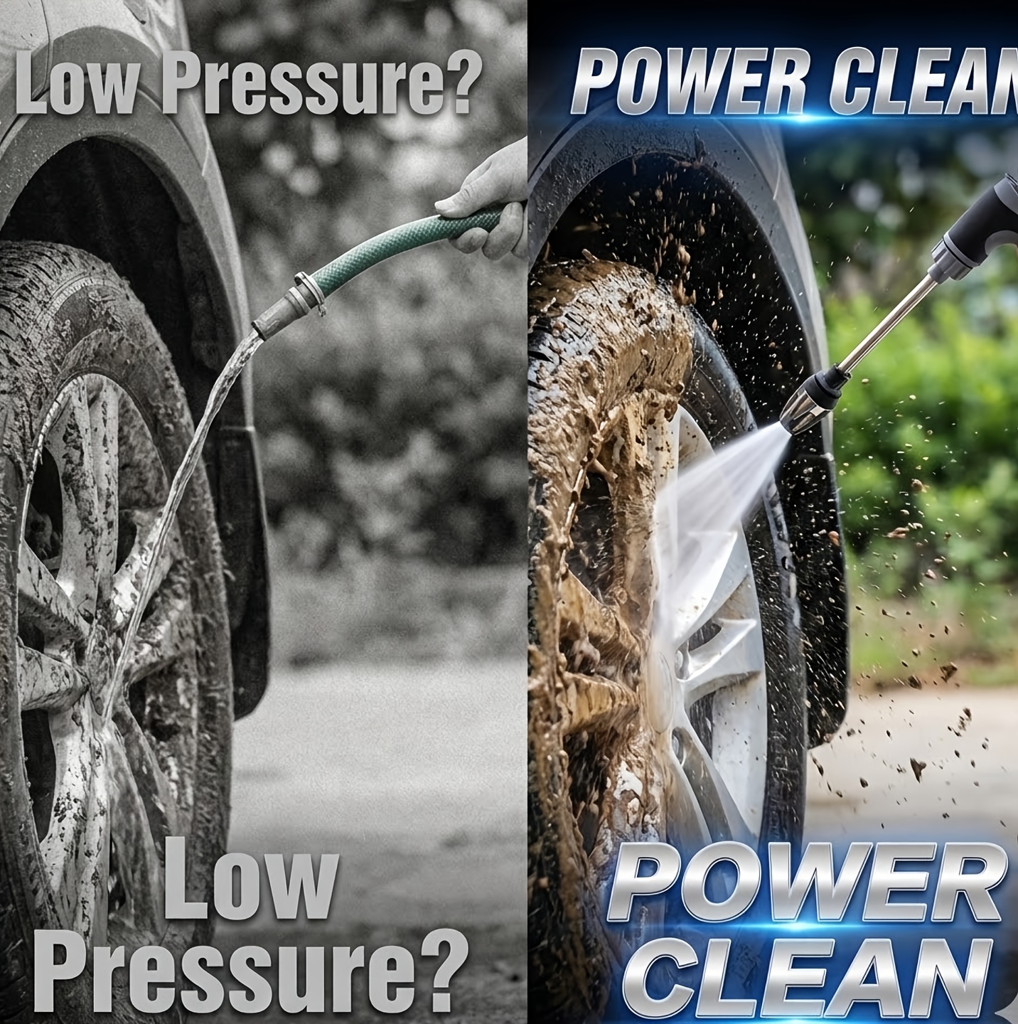 high pressure car wash gun with long reach lance durable water hose nozzle adjustable spray patterns leak proof design for trucks suvs rvs driveways decks garden cleaning Product details 4
