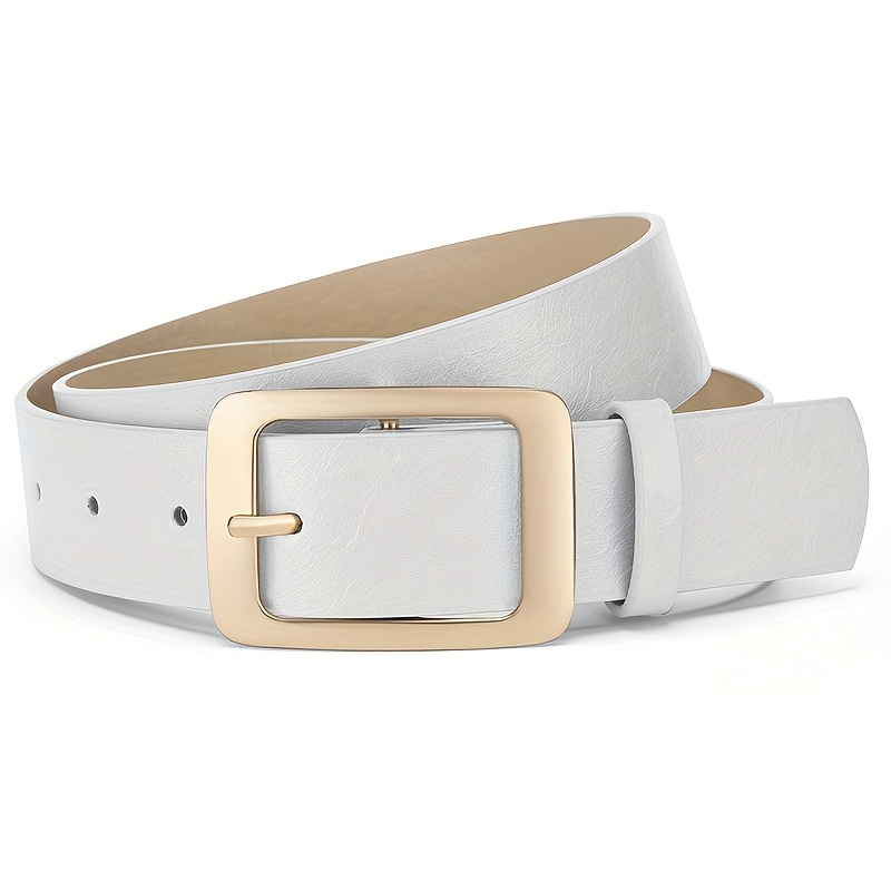 Image of 1pc Of Distressed Texture Casual Decorative Women's Pu Wide Belt