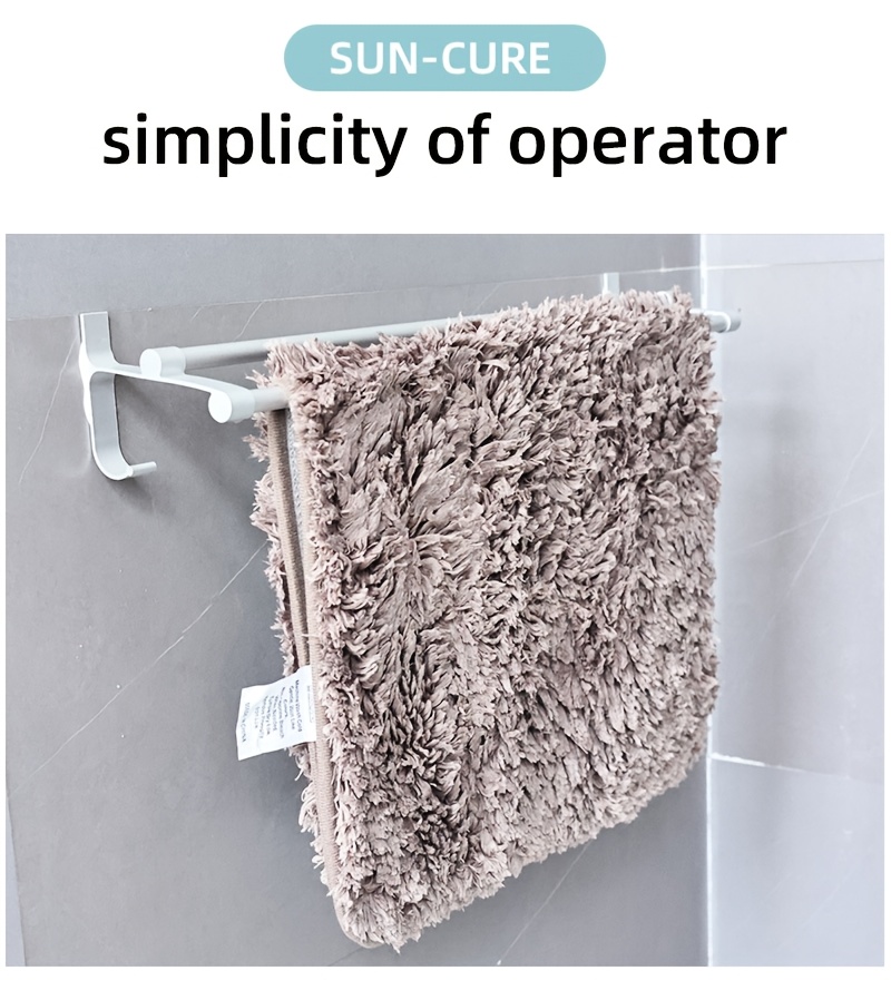 1pc ultra soft plush bathroom toilet mat non slip super absorbent machine washable solid color with u shaped contour for     and support ideal for bathroom and washroom use bathroom mat Product details 16