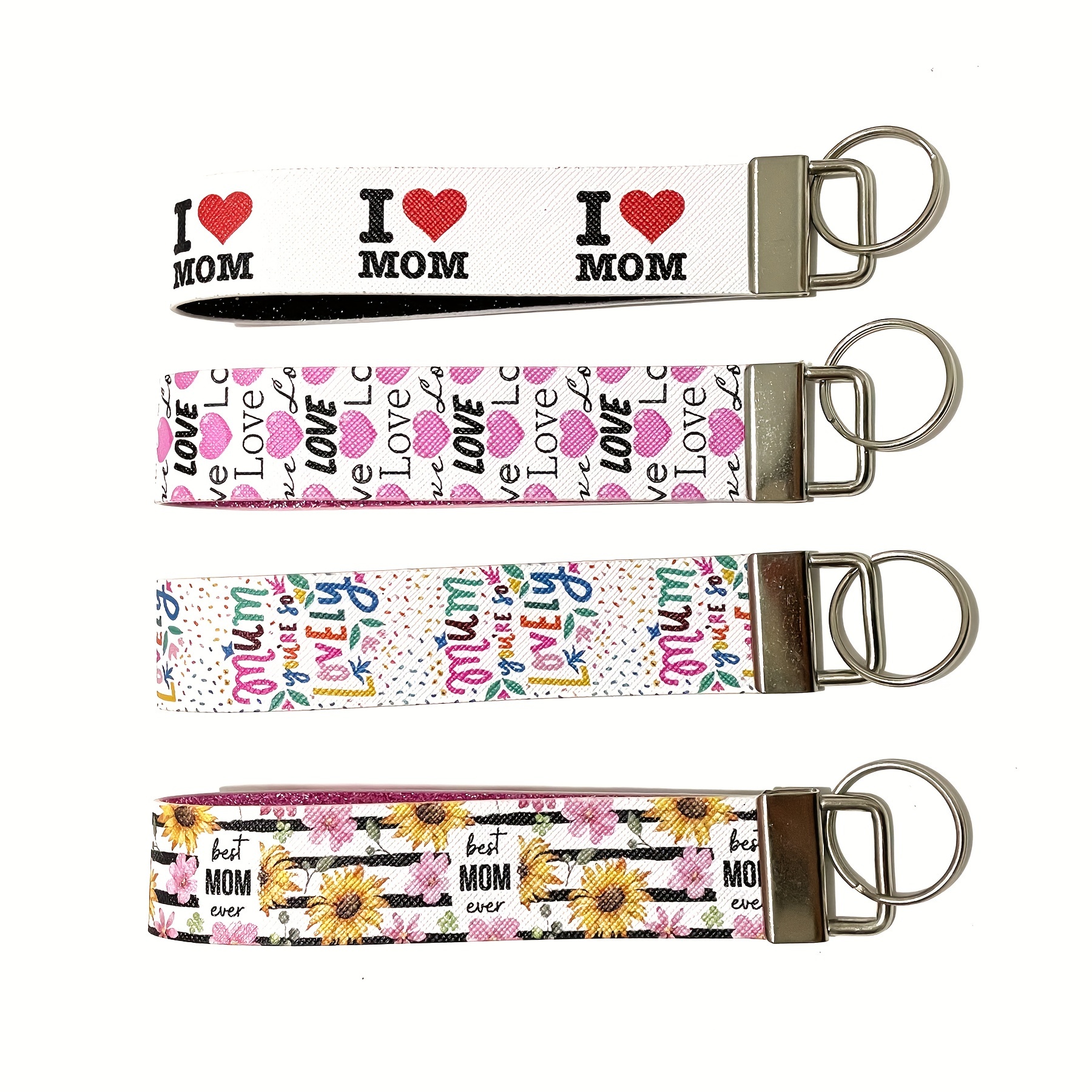 Mom Wristlet WUSUOWEI Mini Zip Around Wristlet Wallet For Women Double Pocket Wrist  Wallet Portable Purse Keychain Handbag Gift For Women Mom Girlfriend Wife  Daughter 4/3/2/1PCS
