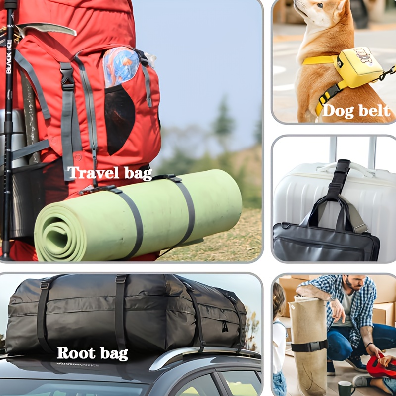Quick Side Release Buckles,Dual Adjustable plastic buckle for Nylon Webbing  Strap Pet Dog Collar Backpack Bag Luggage Boat Belt,no sewing,black,1