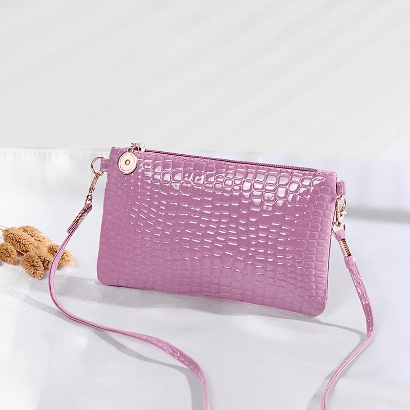 TEMU Mini Borsa da Donna in con Stampa Crocodile e Tracolla - Borsa Messenger di Ispirazione Designer con Portamonete, Borsa Multifunzionale che Pu簷