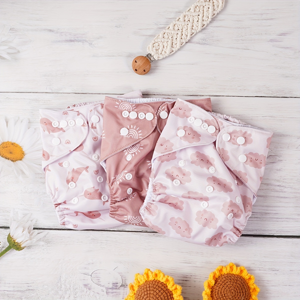 cloth diaper set reusable polyester nappies Temu United Kingdom - Main Image