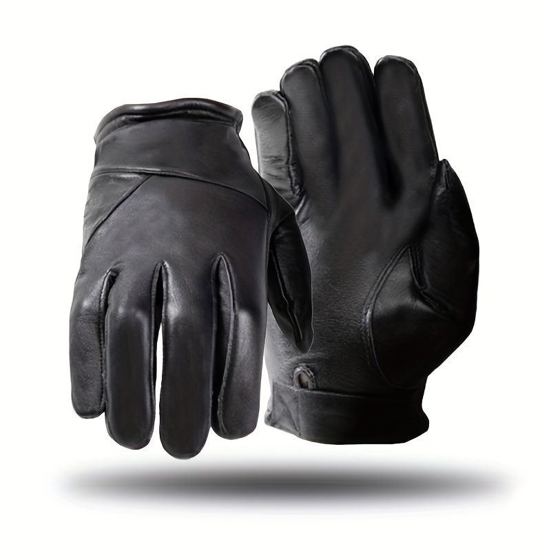 

Full Finger Leather Motorcycle Gloves With Lining.gloves Are Made From Genuine Leather.