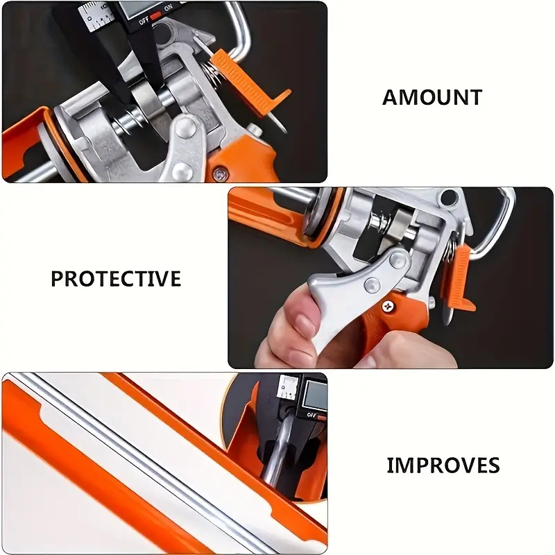 1pc filling gun anti drip glass gun thickened handle rotating integrated filler automatic cutting and structure gun manual anti drip thickening rotation tool for supplies home decoration details 4
