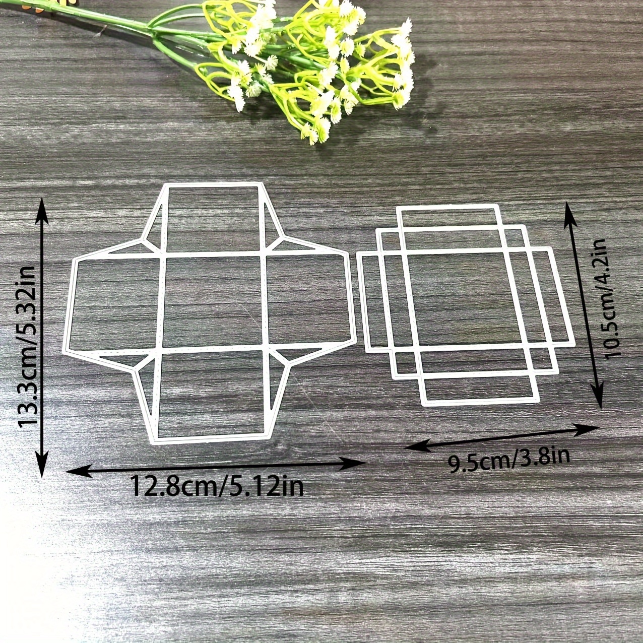 Set Of 2 Metal Cutting Molds For Gift Boxes, Tools For Making Candy Boxes