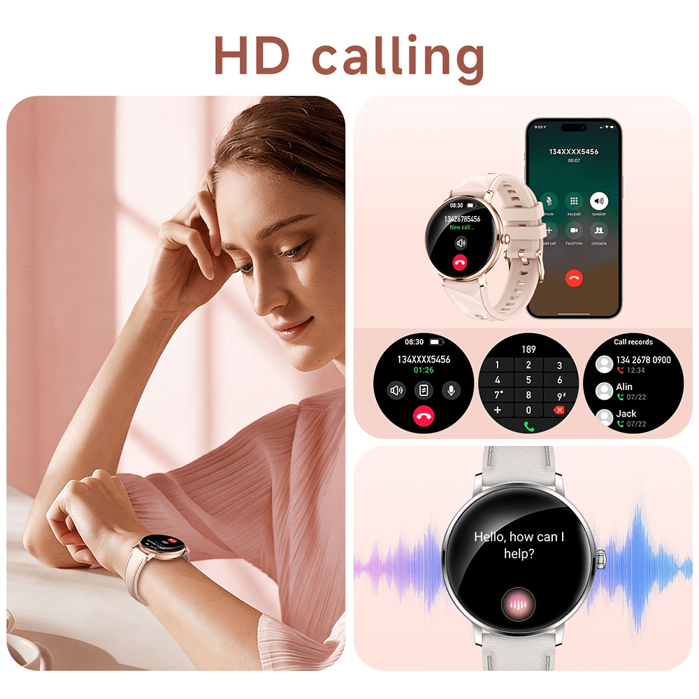 Elegant Women's Smartwatch with AMOLED Screen