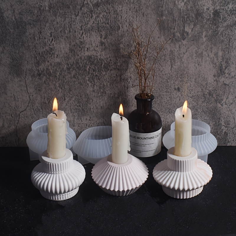 

Scandinavian White Decorative Candle Holder Silicone Mold For Room Decoration - Diy Jewelry Making - Resin Liquid Mold - Unique Shape