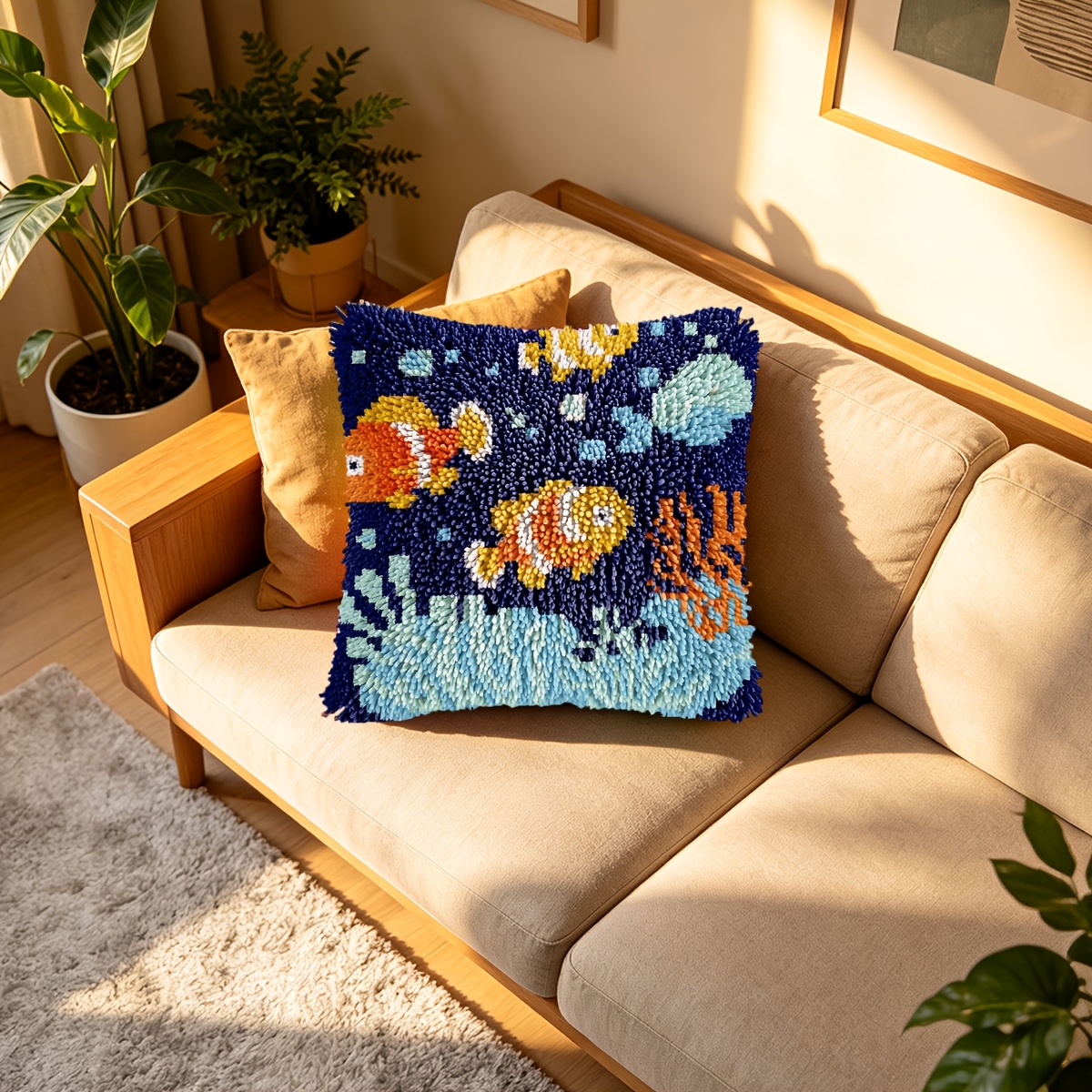 Under The Sea Little Fish Theme Hook Lock Kit, Printed Canvas Tapestry