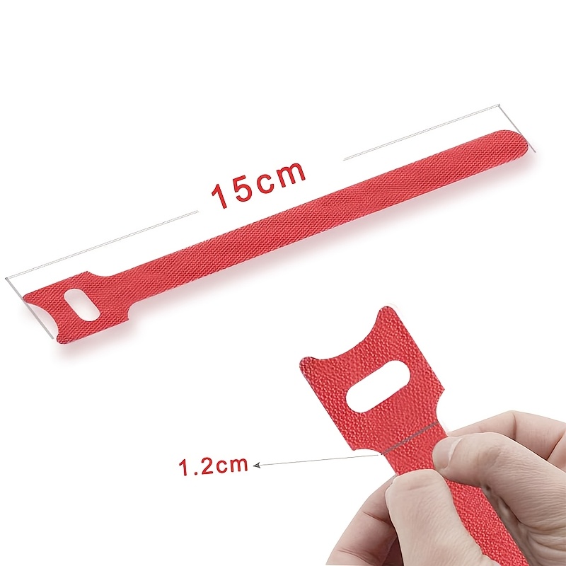 140pcs Reusable Hook And Loop Cable Ties, 15.24 cm