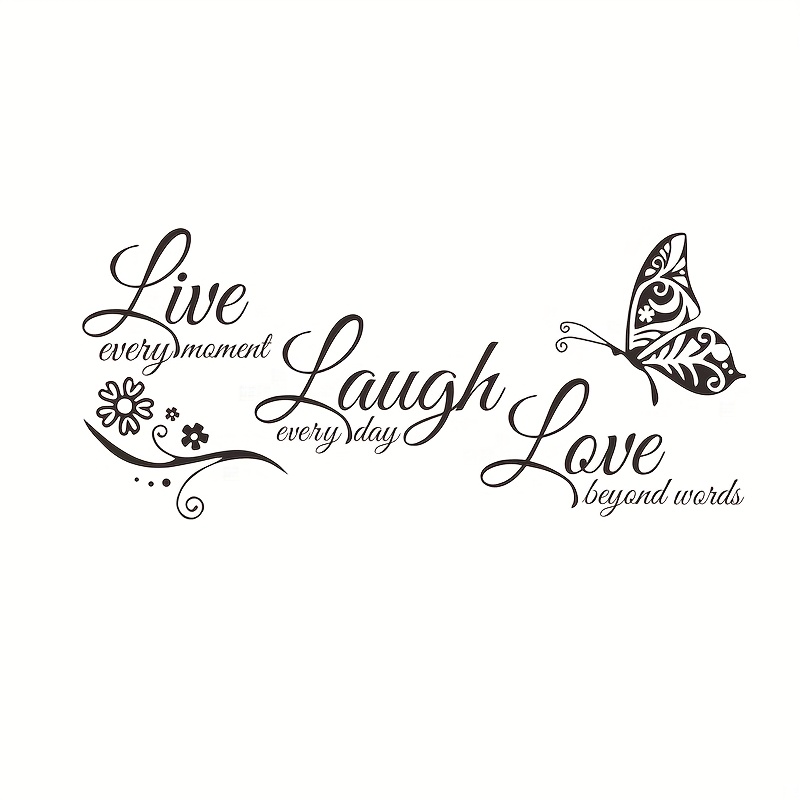 Image of 1pc And Slogan Decal, Black Pvc Self-adhesive Wall Art Sticker, Home Decor Vinyl Decal, Wall Decoration, Spring Decor To Refresh Your Home, Decorative Sticker
