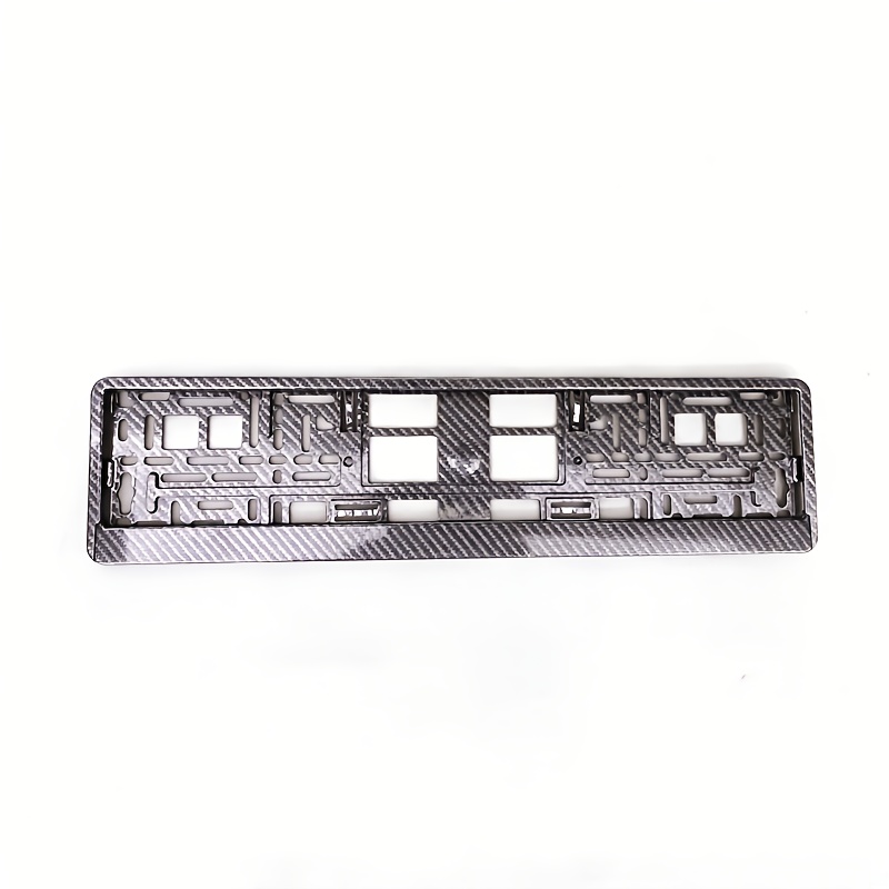 TEMU Eu Standard 52cm*13cm Carbon Fiber Texture License Plate Frame, Decorative Use Only, Made From Abs Material, Suitable For Europe And The Uk,