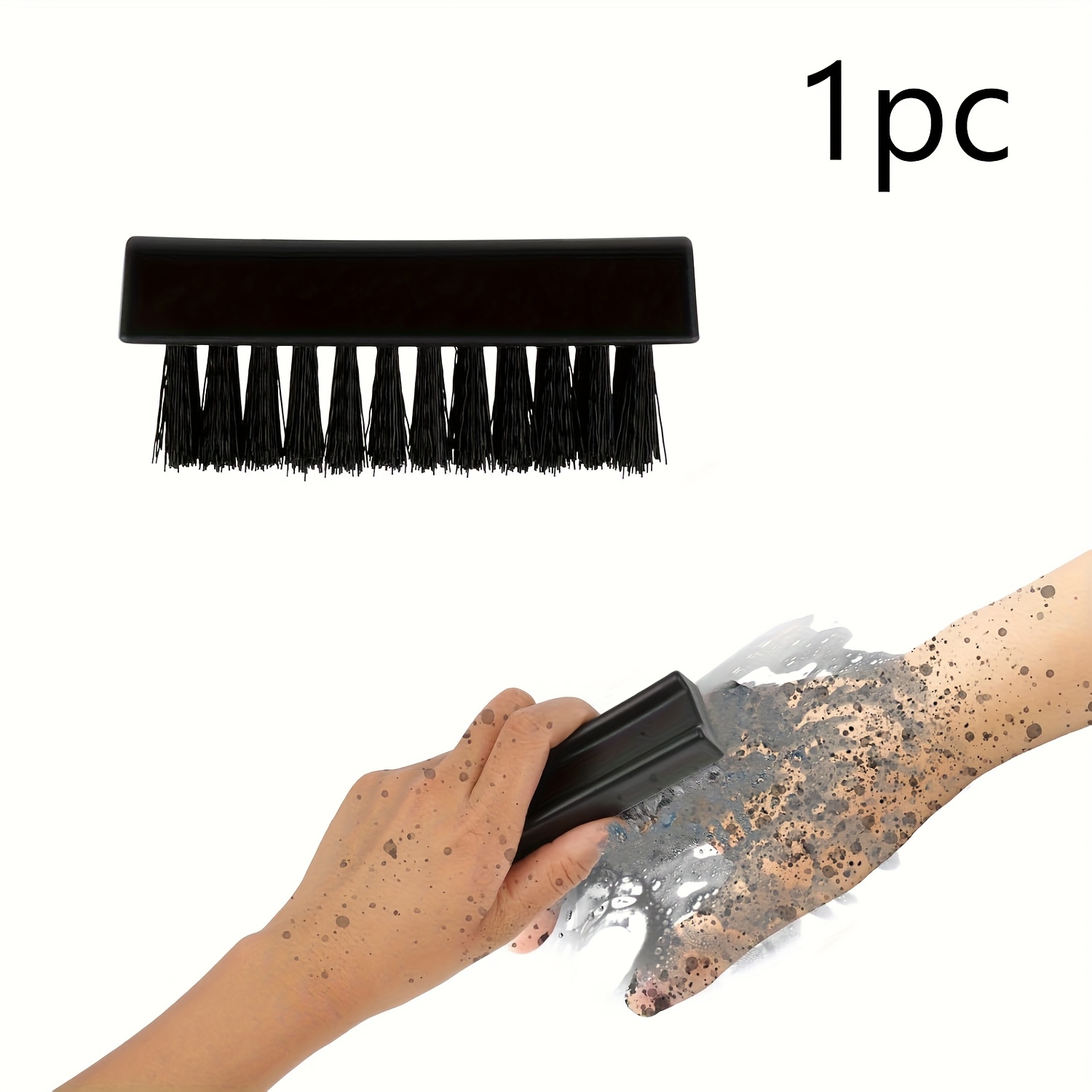 Image of 1 Pack Durable Nylon Nail Brush For Men – Stiff Bristles For Deep Cleaning Fingernails, Toenails, And Hands – Ideal For Mechanics And