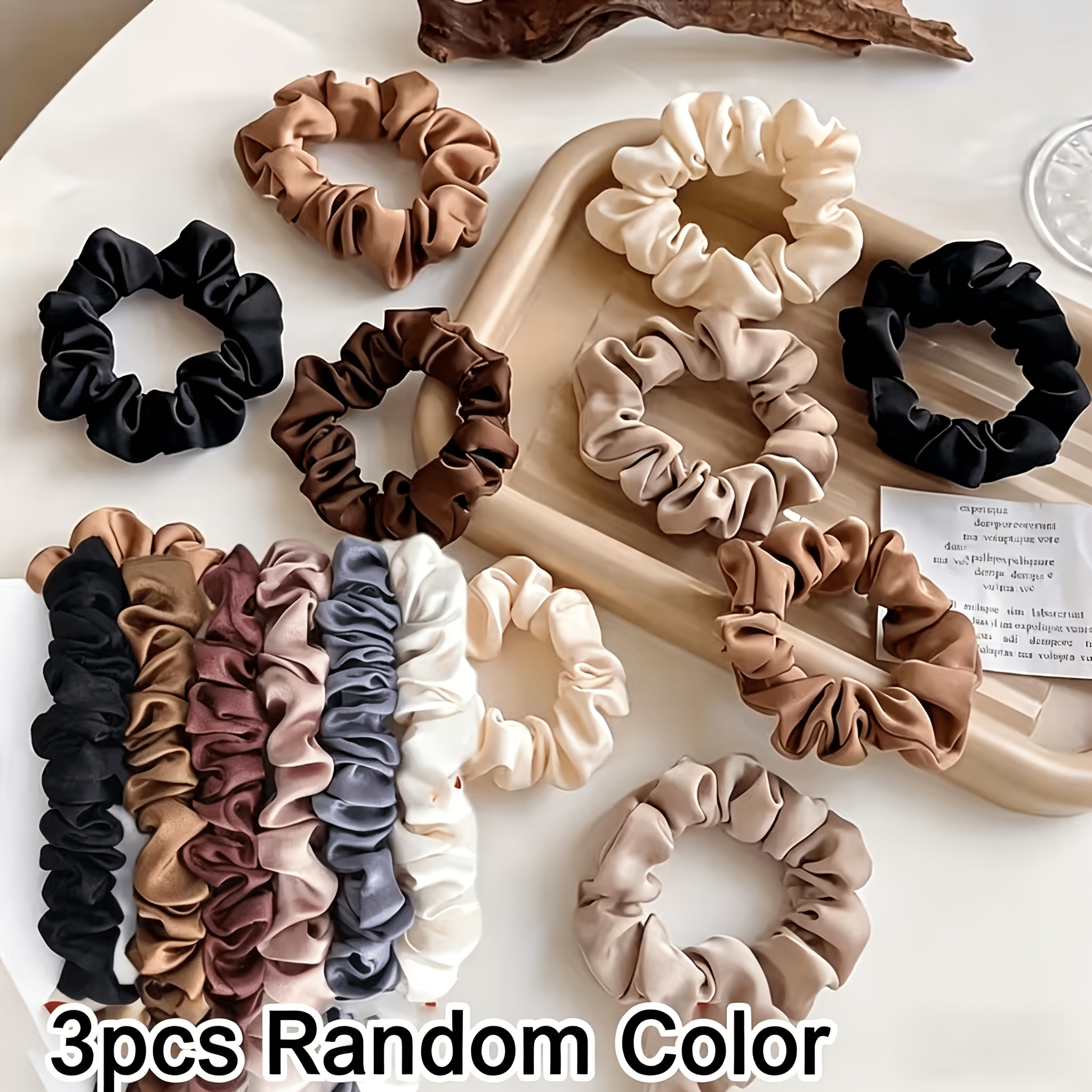 random 3pcs vintage scrunchies with high     home outdoor activities   and travel