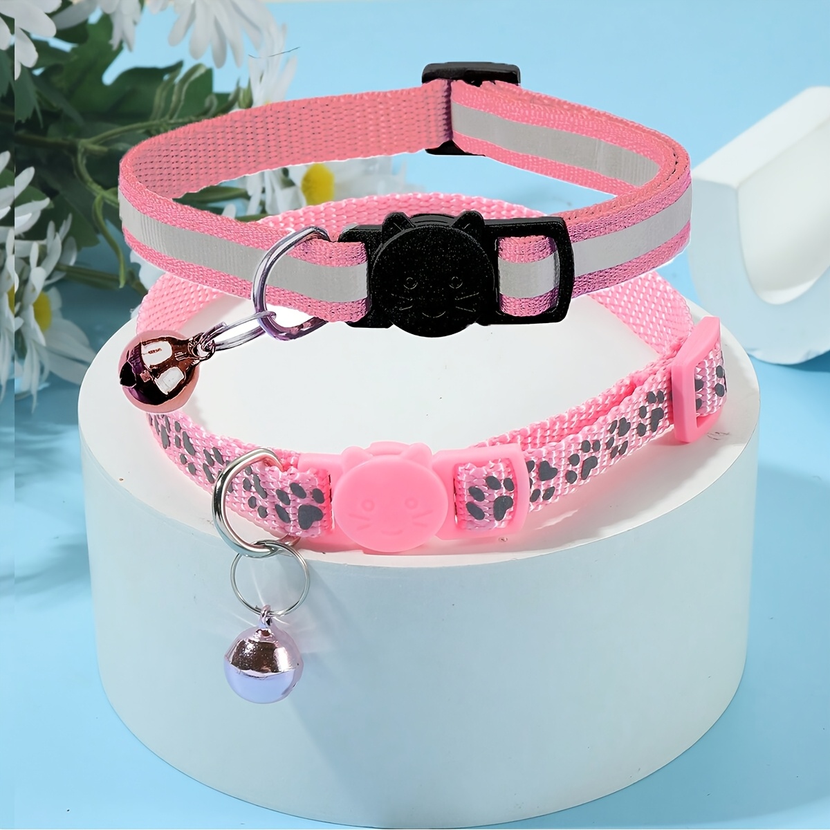 2pcs reflective pet collars light up when illuminated keep your pets   at night Product details 6
