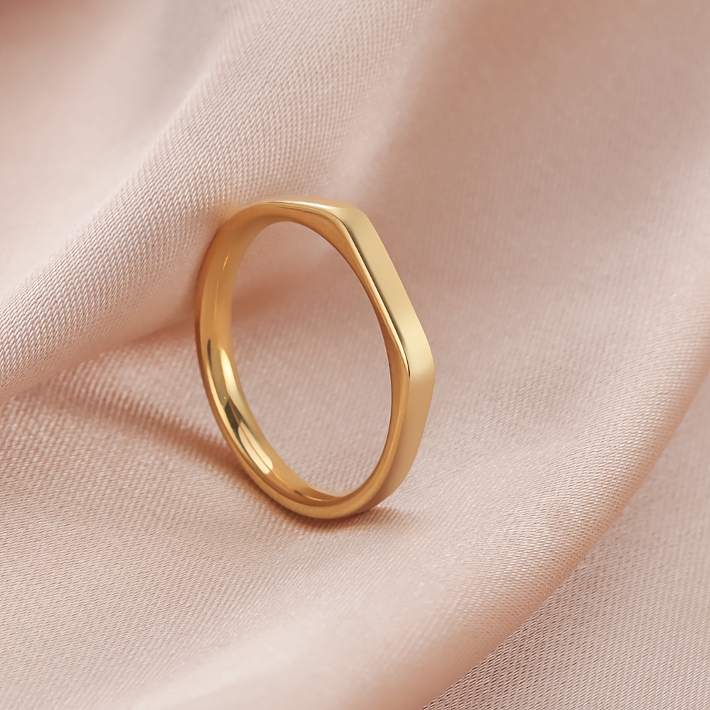 Minimalist Ins Style Ring with Clean Geometric Lines
