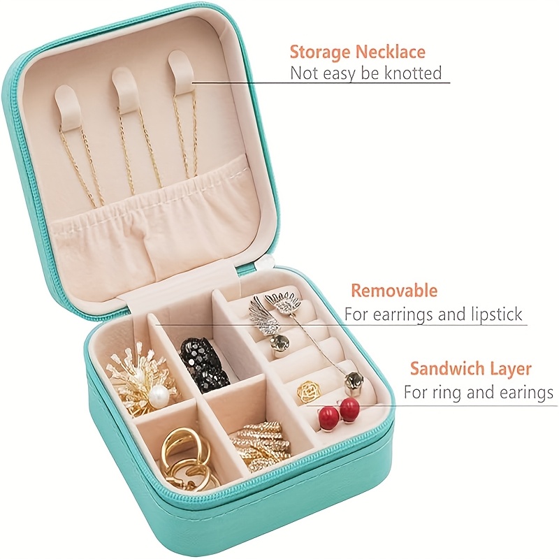   colors 15pcs pu leather high quality mini portable jewelry travel box small jewelry storage box large capacity suitable for rings earrings pendants watches necklaces lipstick storage boxes jewelry boxes Product details 3