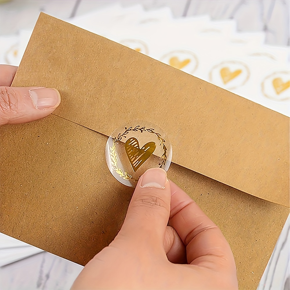 

80pcs/bag, Heart Adhesive Packaging Label,rose Goldenwedding Invitations Heart-shaped Envelope Seal Stickers,birthday Decor, Party Gift Decor,multifunctional Gift Bag Packaging Box Sealing Stickers