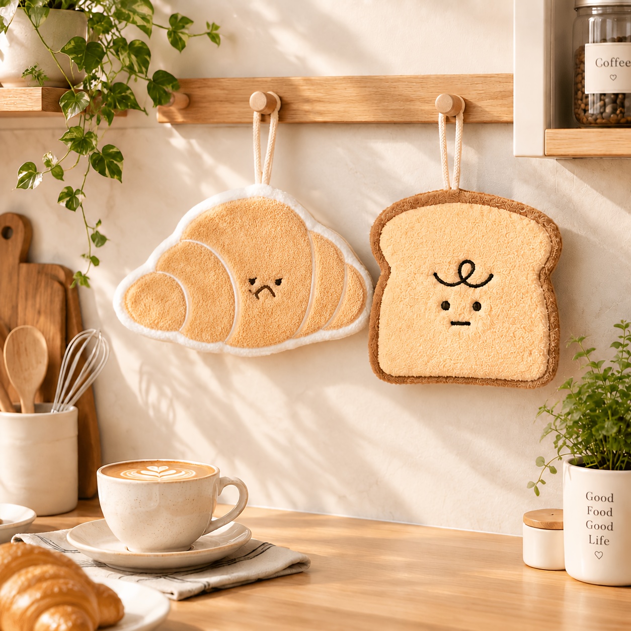 TEMU Lot de 2 serviettes à main épaisses et très absorbantes avec un joli motif de dessin , en , adaptées pour ou le lavabo de bain