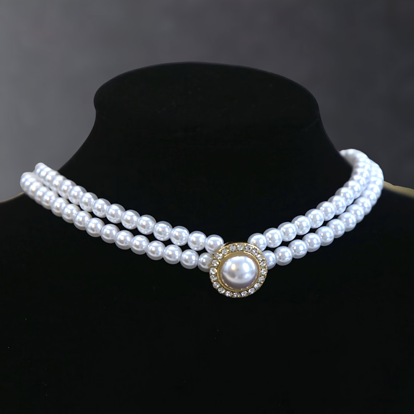 3pcs Versatile White Plastic Bead Jewelry Set