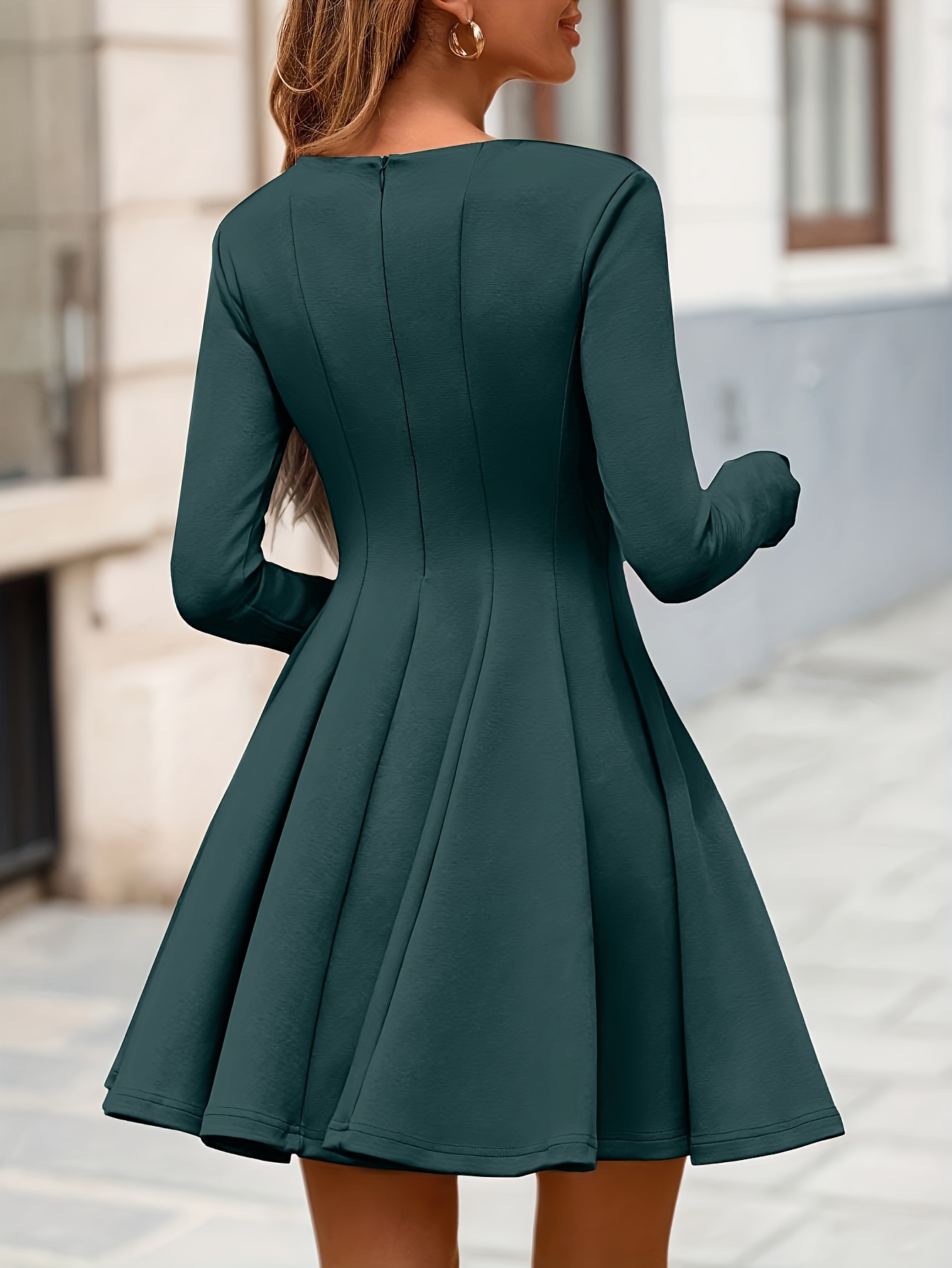 women casual long sleeve high waist flowy pleated a line - Temu Mauritius