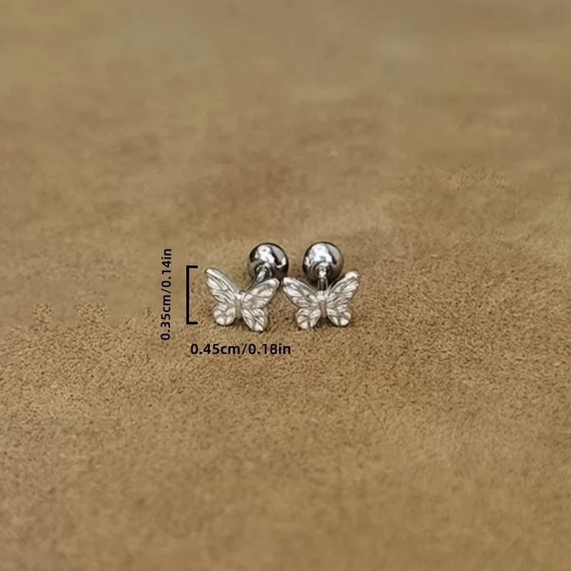 3pc Minimalist Butterfly Ear Bone Stud Earrings Set for Women