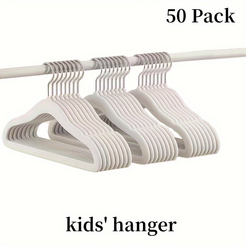 50pcs velvet baby hangers non slip 360 rotating hooks soft velvet kids clothes hangers wardrobe organizer for infants and toddlers