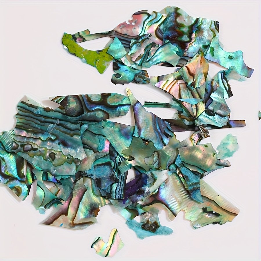 Natural Abalone Shell Fragments for DIY Nail Art and Crafts