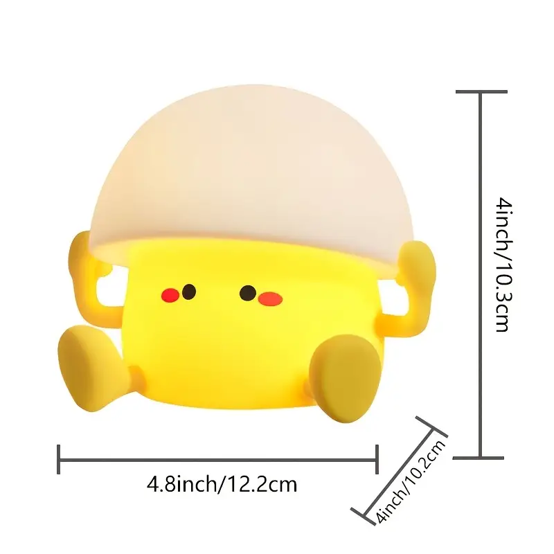 adorable egg yolk night light with 3 brightness levels usb rechargeable for bedroom living room or study perfect gift for birthdays christmas best for christmas Product details 4