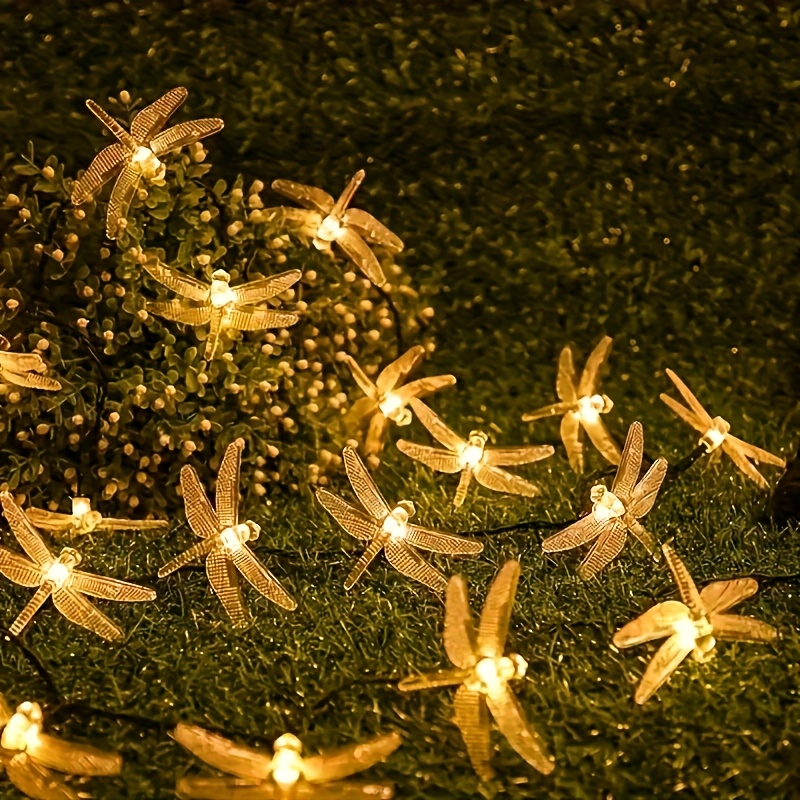 solar dragonfly string lights solar lights outdoor waterproof solar outdoor led string lights 8   waterproof outdoor decoration suitable for gardens   courtyard outdoors christmas solar lamp string waterproof Product details 3