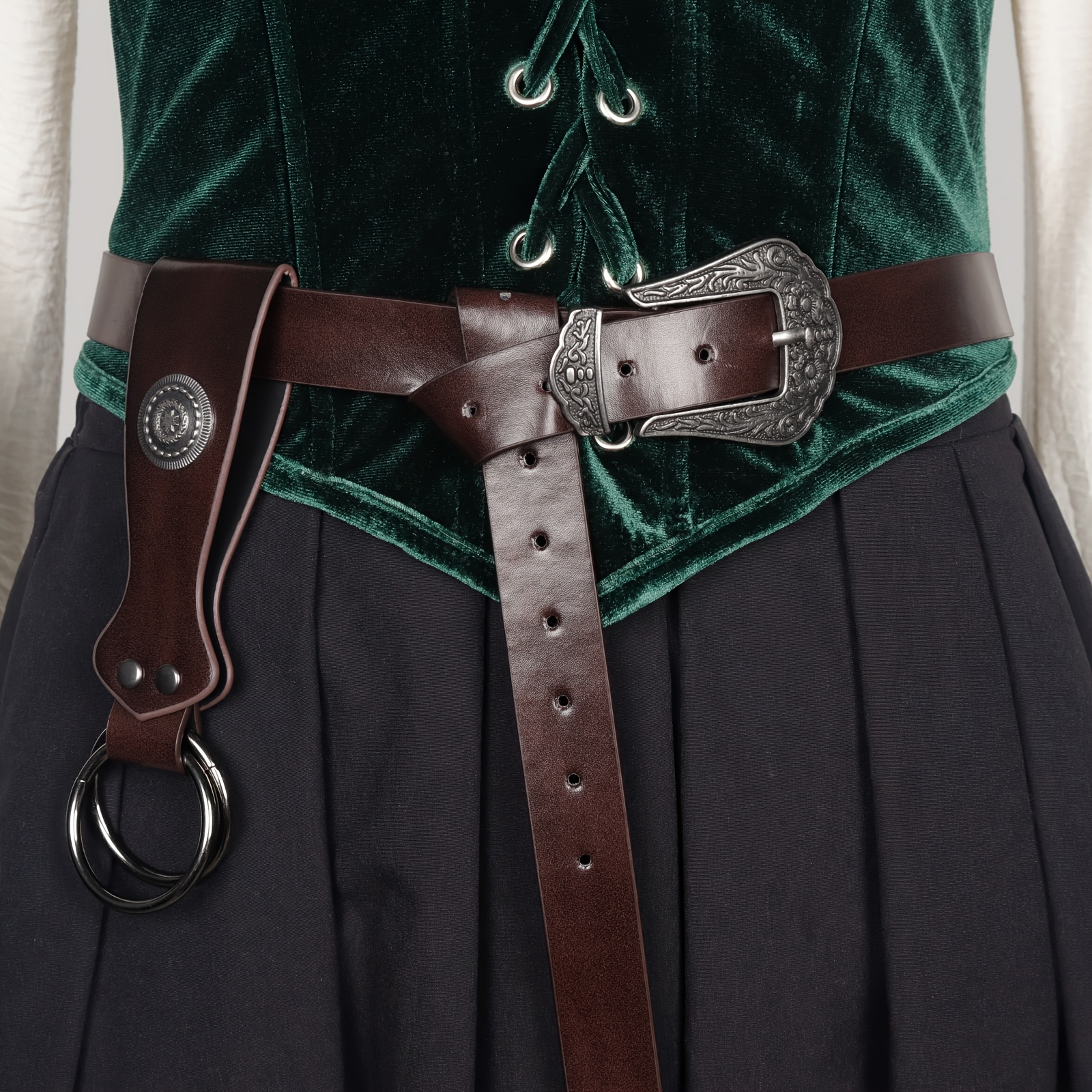 womens renaissance medieval costume accessories medieval pu  display picture 3