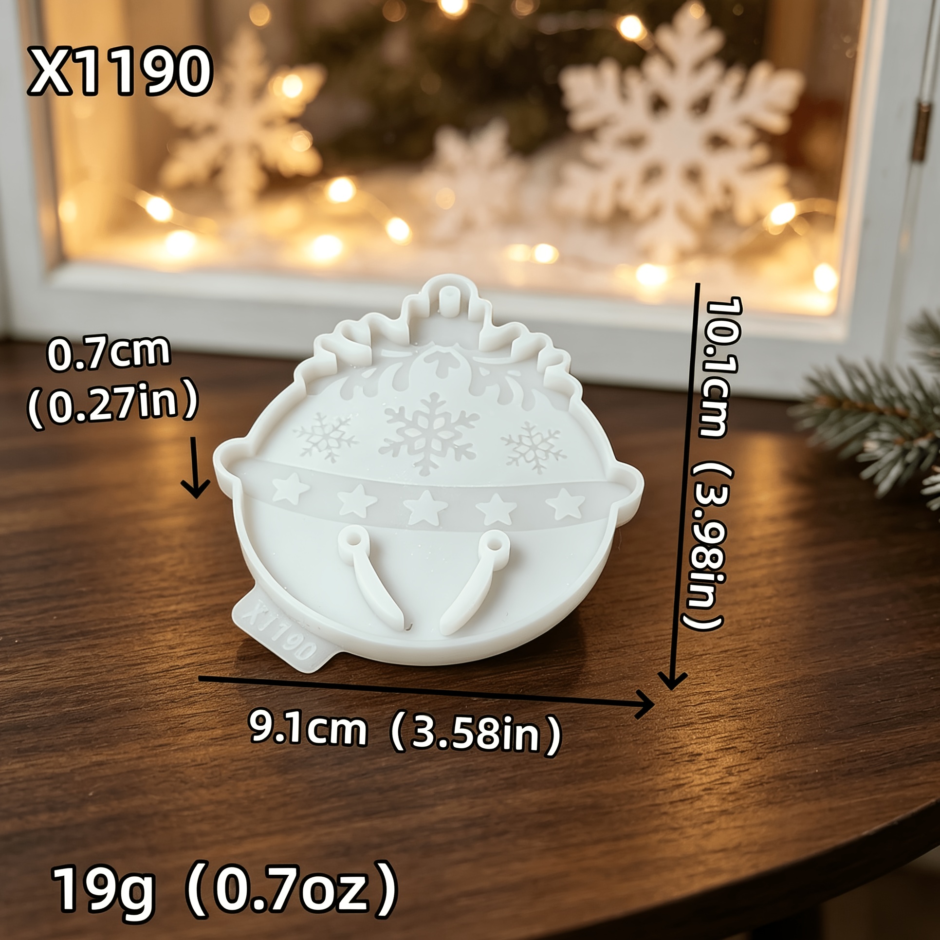 TEMU Handmade Diy Christmas Bell-shaped Ornament Mold, Epoxy Resin Gypsum Christmas Ornament Keychain Scented Diffuser Stone Mold, Christmas Diy