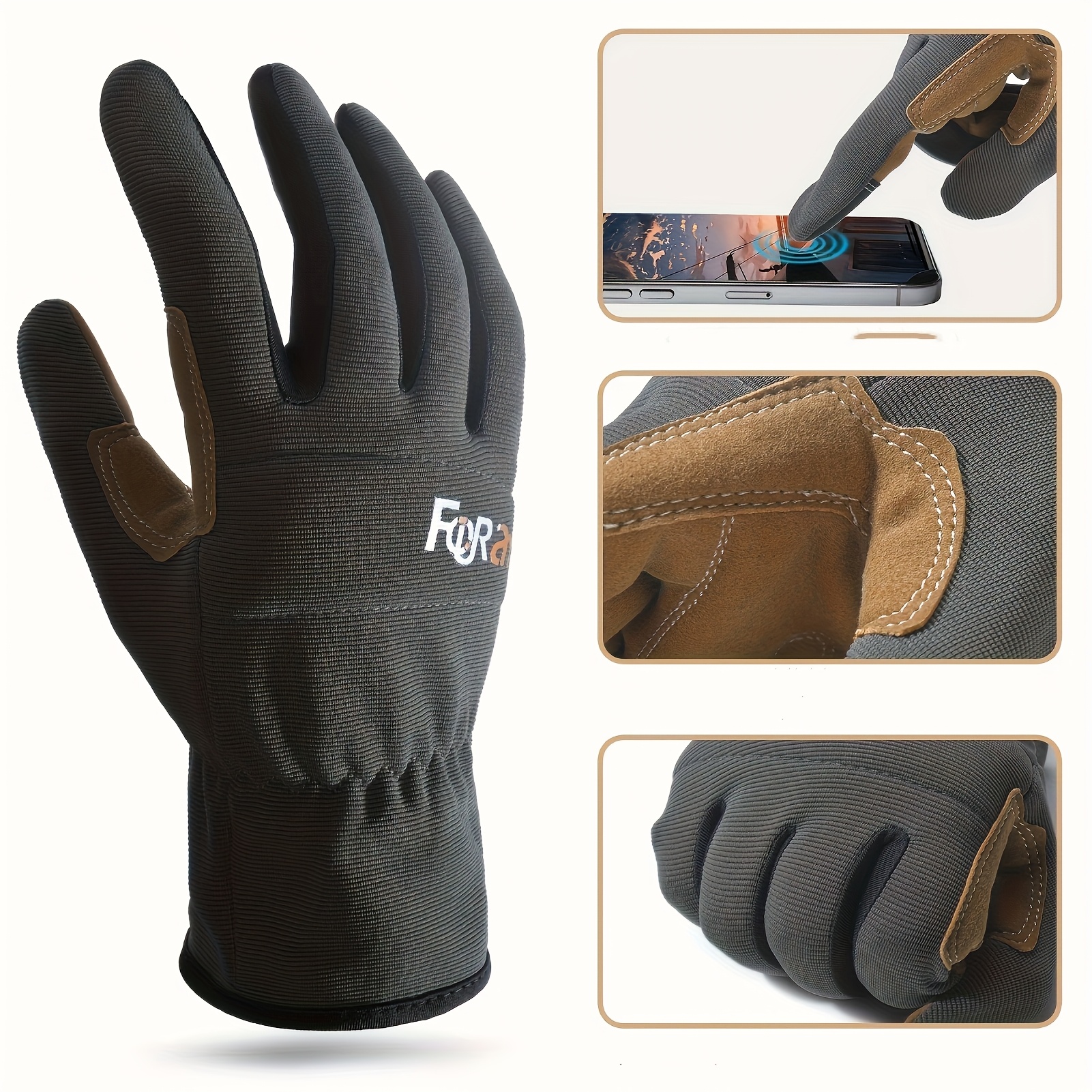 Outdoor Work Gloves with Touchscreen Capability